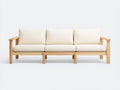 Sofás de exterior de madera 230x82x76 cm - madera y beige - diseño moderno