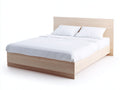 Camas dobles de madera 205x165x95 cm - acabado natural para dormitorio - diseño moderno