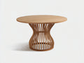 Mesa de jardín Madera 130x130x76 cm - Natural - Diseño orgánico