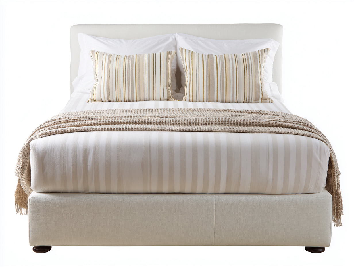 Camas dobles tapizadas 212 x 172 x 108 cm - beige - estilo contemporáneo para dormitorio
