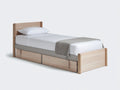 Cama individual Madera con almacenamiento 200x100x105 cm - Roble-Gris - Estilo moderno