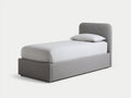 Camas individuales tapizadas 203 x 102 x 98 cm - gris - estilo moderno para dormitorio