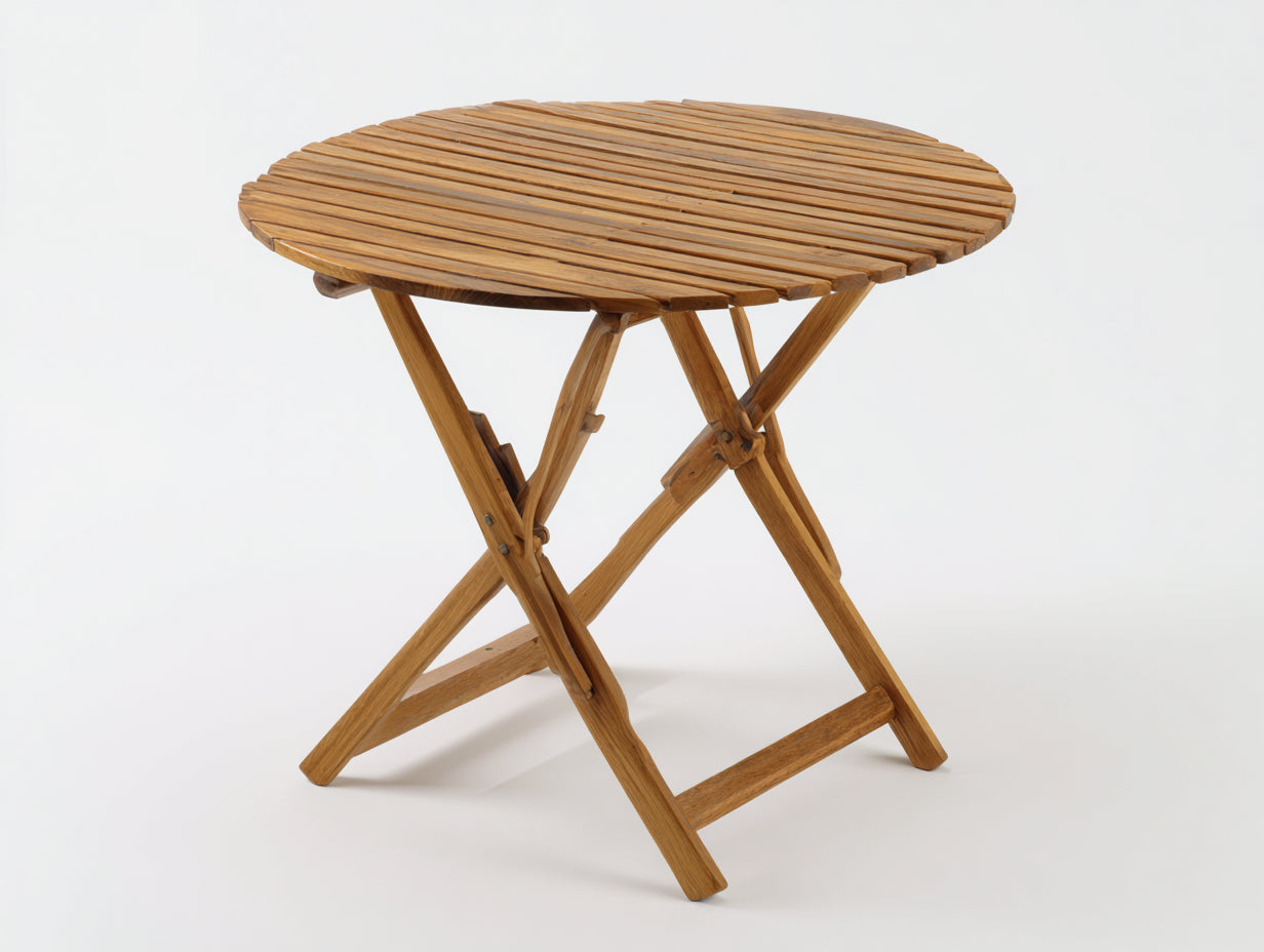 Mesas de jardín de madera 80 x 80 x 74 cm - natural - plegable para exterior